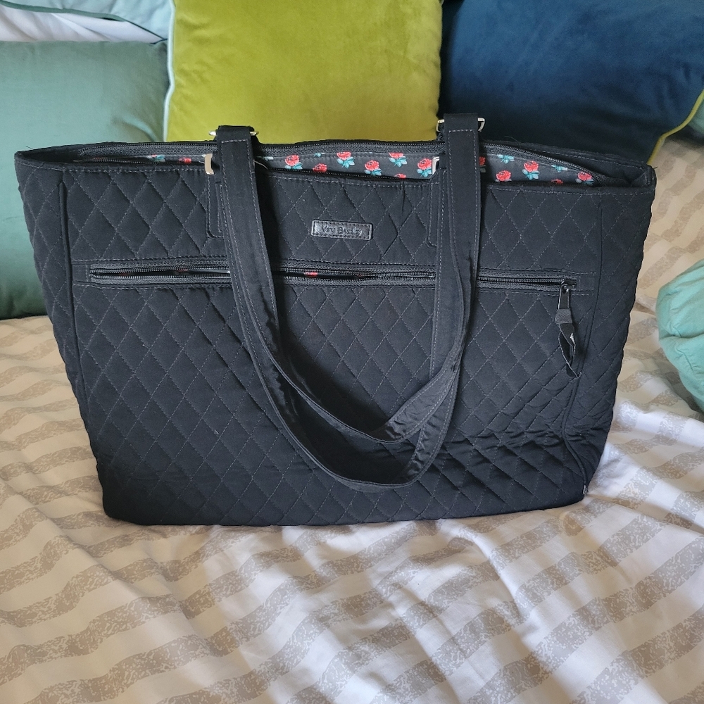 Vera Bradley Black Quilted Tote